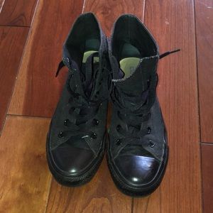 Black high top converse